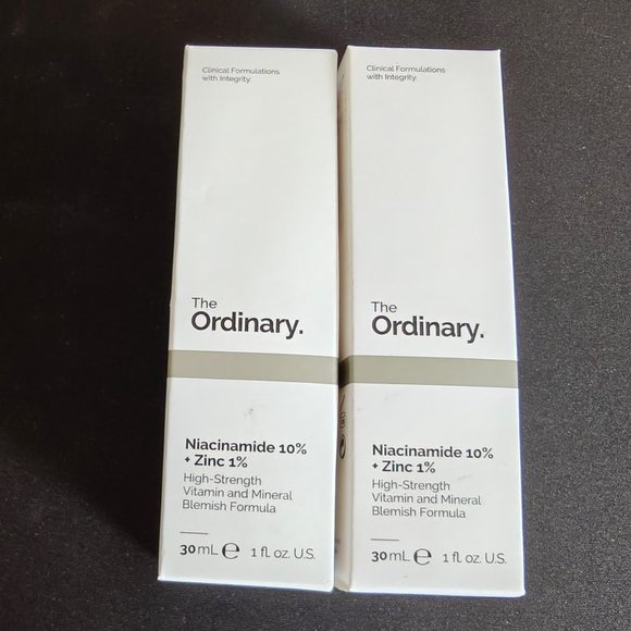 The Ordinary Niacinamide 10% + Zinc 1% Skincare Serum 1oz Pack of 2 - Picture 1 of 4